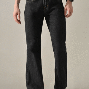 Men’s Faded Black Non Stretchable Bootcut Fit Denim Jeans